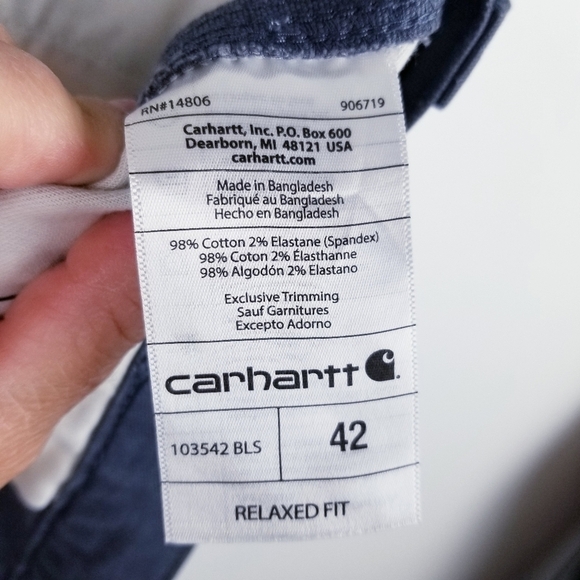 Carhartt Rugged Flex Relaxed Fit Canvas Cargo Work Shorts NWT size 42 - Picture 10 of 11